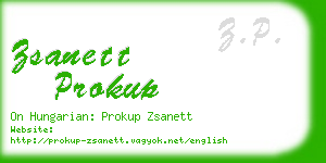 zsanett prokup business card
